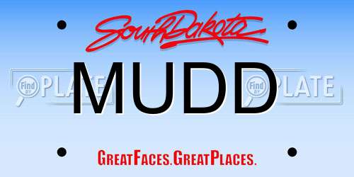 MUDD South Dakota License Plate