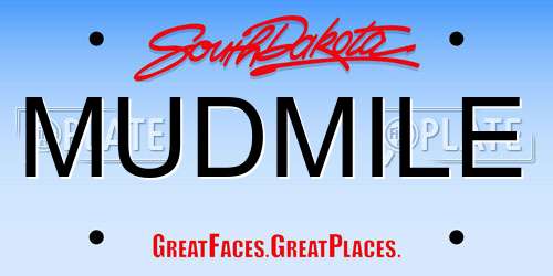 MUDMILE South Dakota License Plate