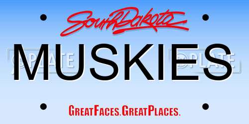 MUSKIES South Dakota License Plate
