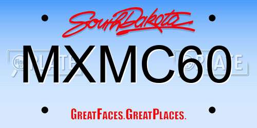 MXMC60 South Dakota License Plate