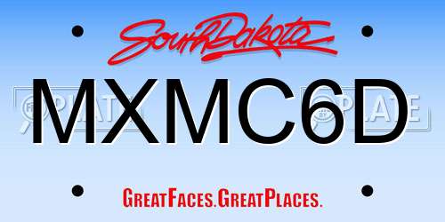 MXMC6D South Dakota License Plate