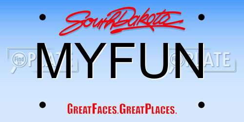 MYFUN South Dakota License Plate