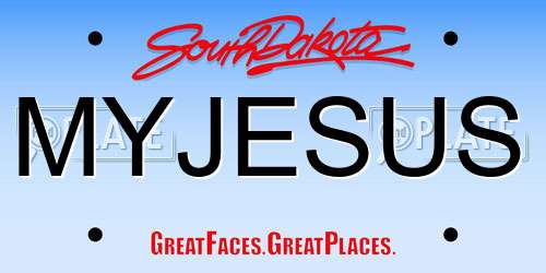 MYJESUS South Dakota License Plate