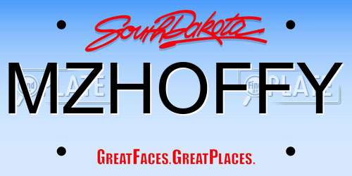 MZHOFFY South Dakota License Plate
