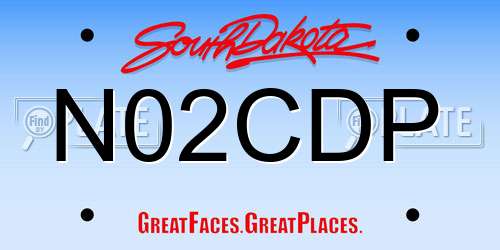 N02CDP South Dakota License Plate