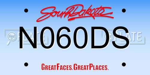 N060DS South Dakota License Plate