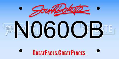 N060OB South Dakota License Plate