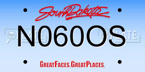 N060OS South Dakota License Plate