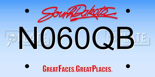 N060QB South Dakota License Plate