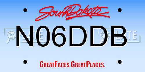 N06DDB South Dakota License Plate