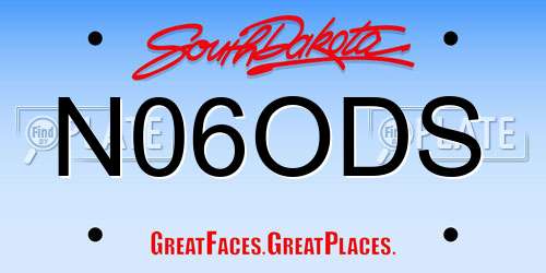 N06ODS South Dakota License Plate