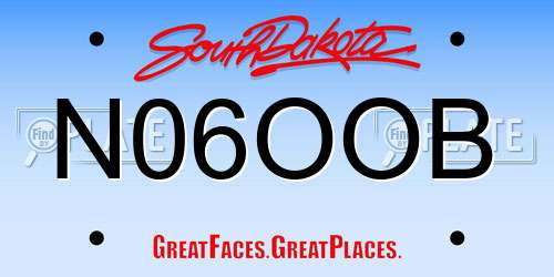 N06OOB South Dakota License Plate