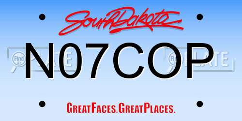 N07COP South Dakota License Plate