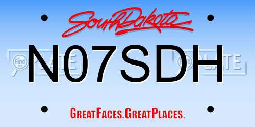 N07SDH South Dakota License Plate