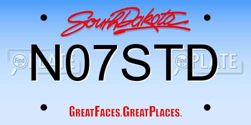 N07STD South Dakota License Plate