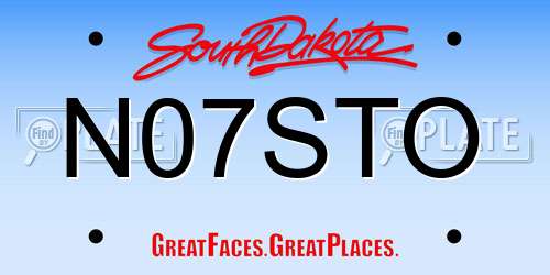 N07STO South Dakota License Plate