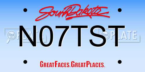 N07TST South Dakota License Plate