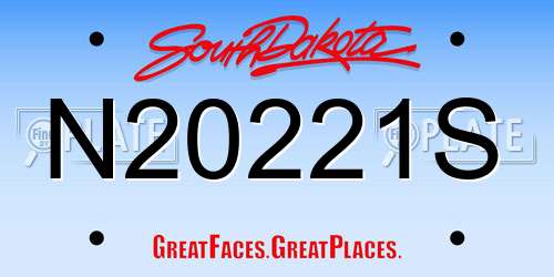 N20221S South Dakota License Plate