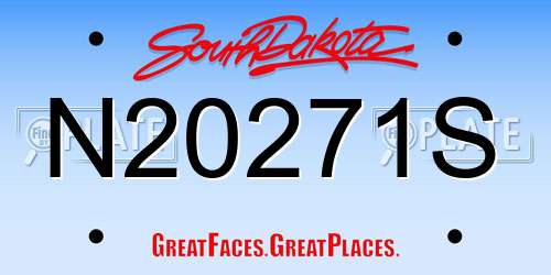 N20271S South Dakota License Plate