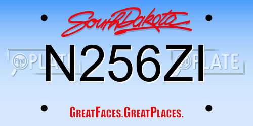 N256ZI South Dakota License Plate