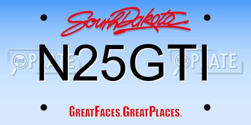N25GTI South Dakota License Plate