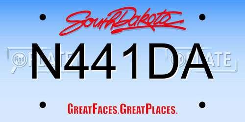 N441DA South Dakota License Plate