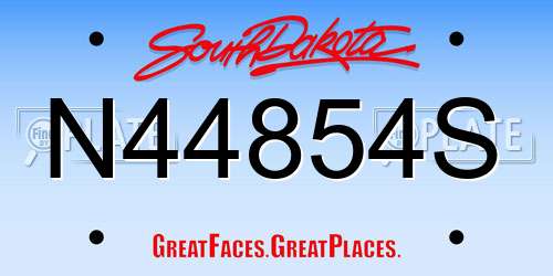N44854S South Dakota License Plate