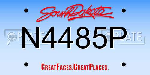 N4485P South Dakota License Plate