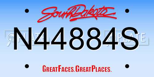 N44884S South Dakota License Plate