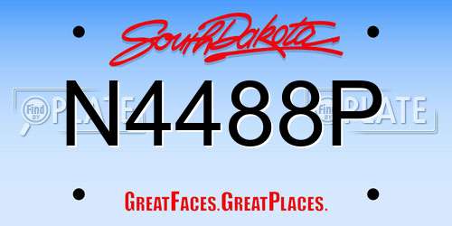 N4488P South Dakota License Plate