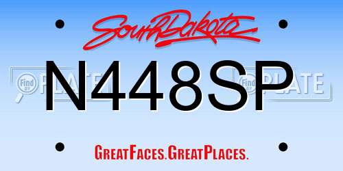 N448SP South Dakota License Plate