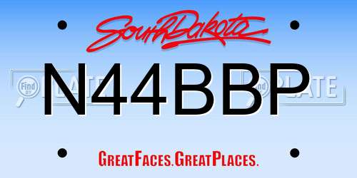 N44BBP South Dakota License Plate