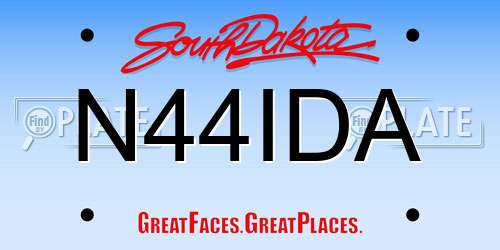 N44IDA South Dakota License Plate