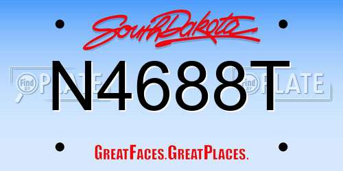 N4688T South Dakota License Plate
