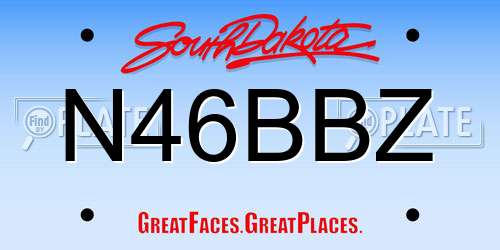 N46BBZ South Dakota License Plate
