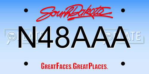 N48AAA South Dakota License Plate