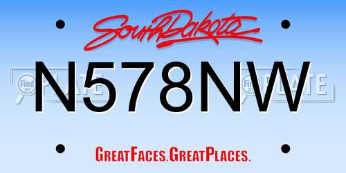 N578NW South Dakota License Plate