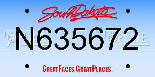 N635672 South Dakota License Plate