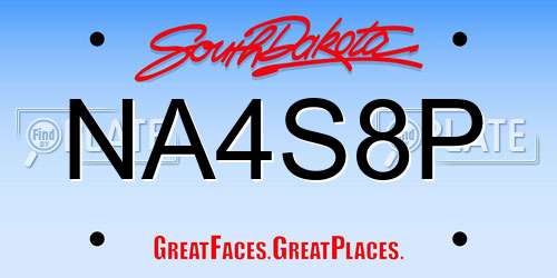 NA4S8P South Dakota License Plate