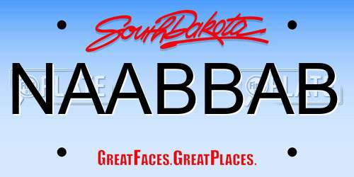 NAABBAB South Dakota License Plate