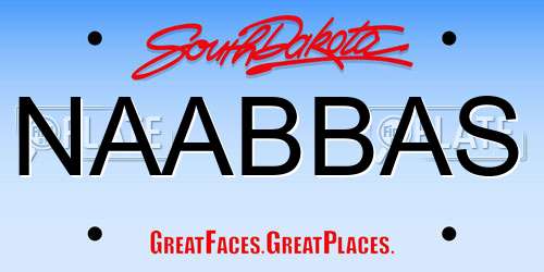 NAABBAS South Dakota License Plate