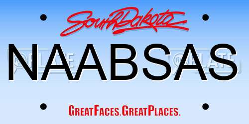 NAABSAS South Dakota License Plate