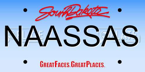 NAASSAS South Dakota License Plate
