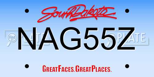 NAG55Z South Dakota License Plate