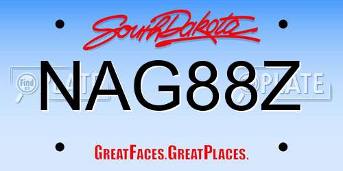 NAG88Z South Dakota License Plate