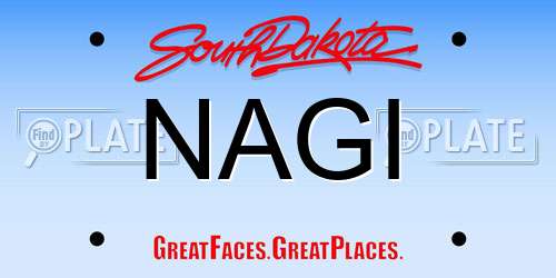 NAGI South Dakota License Plate