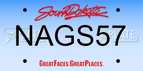 NAGS57 South Dakota License Plate