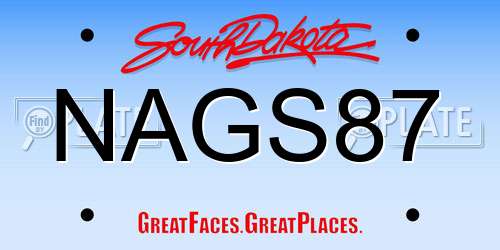 NAGS87 South Dakota License Plate