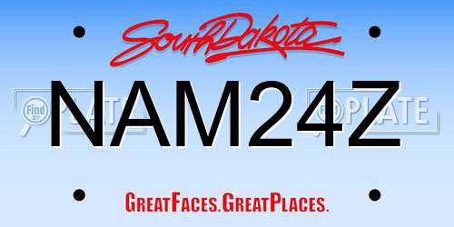 NAM24Z South Dakota License Plate