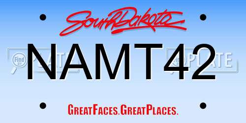 NAMT42 South Dakota License Plate